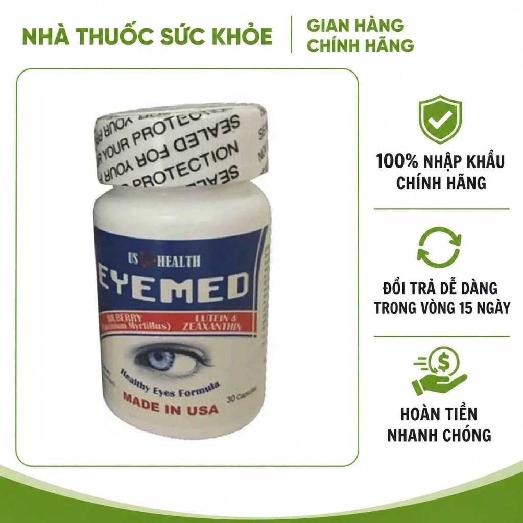 (Hàng nhập khẩu) Viên Uống Hỗ Trợ Bổ Mắt Eyemed Mỹ - Chiết Xuất Việt Quất