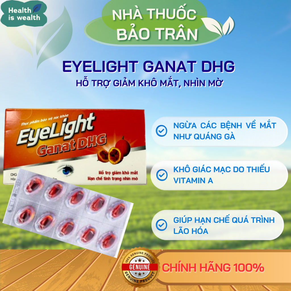 VIÊN UỐNG BỔ MẮT EYELIGHT GANAT HỘP 30 VIÊN