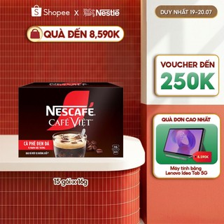 Hộp Cà phê Hòa tan NESCAFÉ CAFÉ VIỆT 15 gói Vị Mạnh đặc trưng