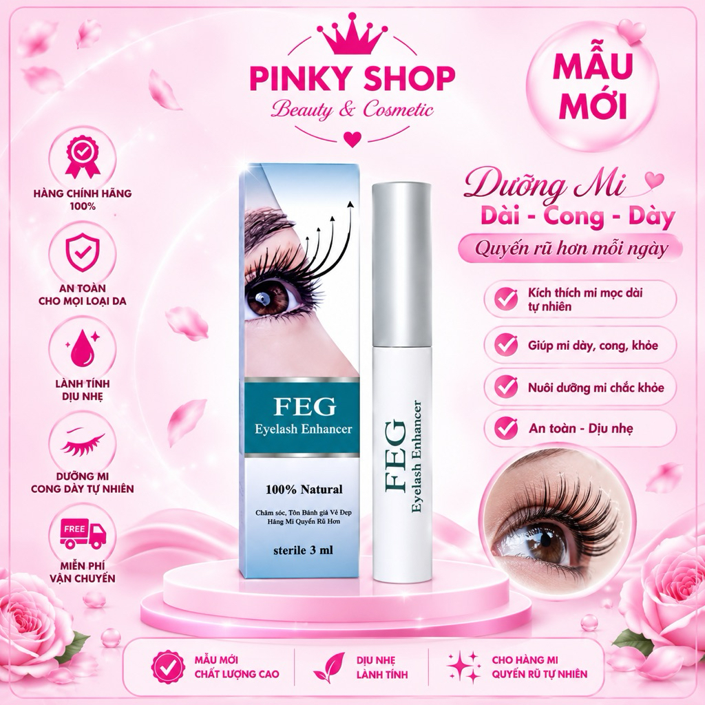 Dưỡng mi Ngày Xanh FEG giúp mi dài cong chắc khỏe