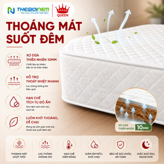 Nệm Lò Xo Túi RUBY Vạn Thành - Lò Xo Túi Độc Lập, Nâng Đỡ Tốt Cơ Thể, Bảo Hành 10 Năm, Độ Cao 26cm