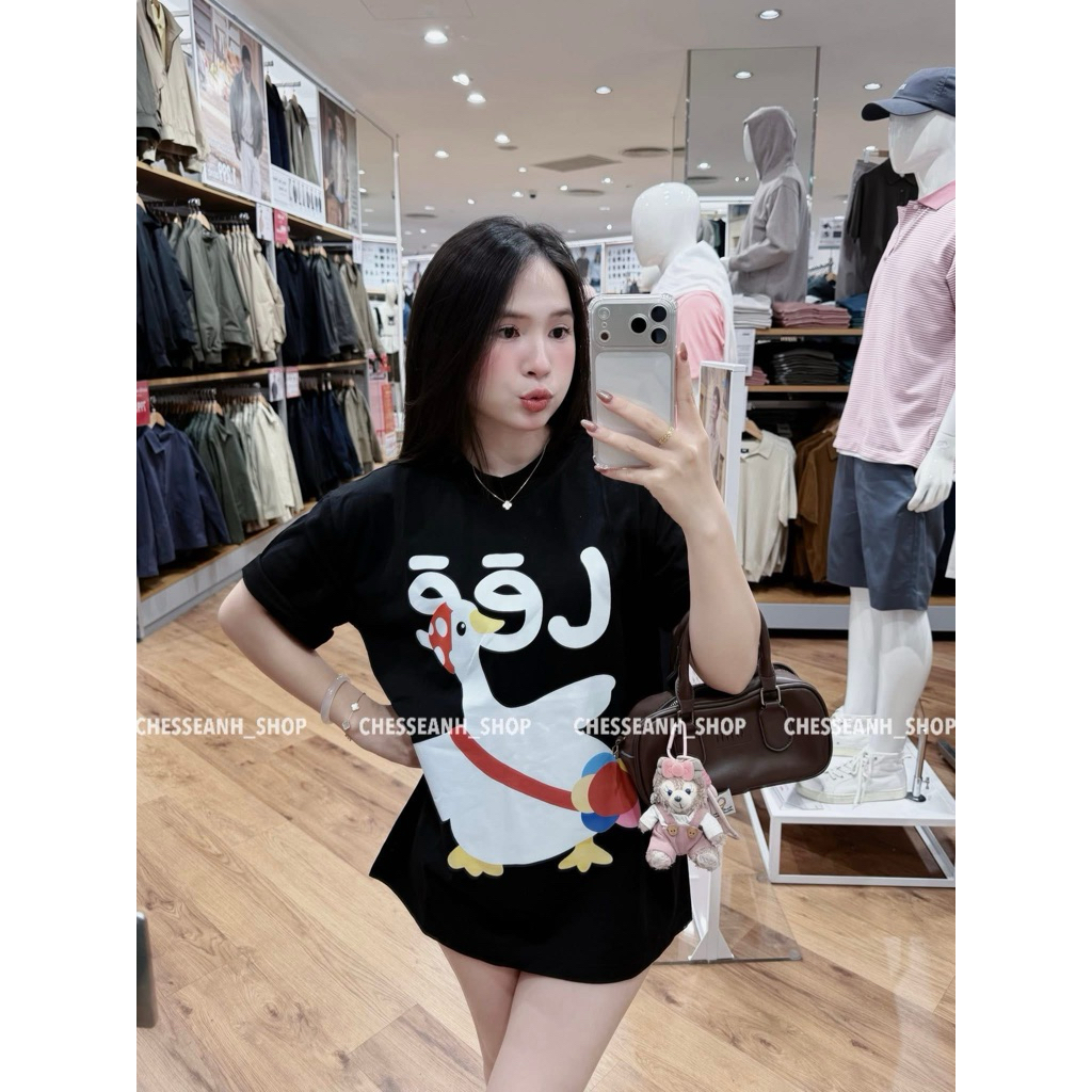 Áo Phông Vịt Lee Hottrend Hoạ Tiết In 5D Chất Liệu Cotton 2C Quảng Châu BP69