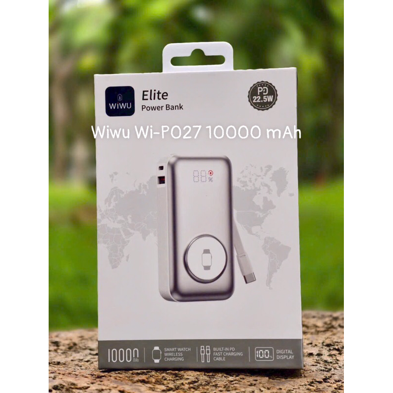 Sạc dự phòng WIWU ELITE  Wi-P027 10000 mAh kiêm  sạc đồng hồ apple Watch