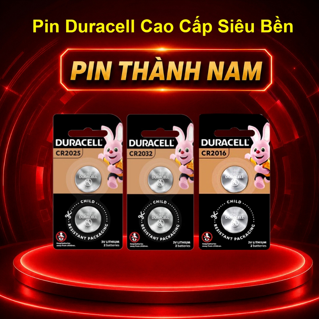 Pin DURACELL CR2032 / CR2025 / CR2016 Cao Cấp - Vỉ 2 Viên Chính Hãng