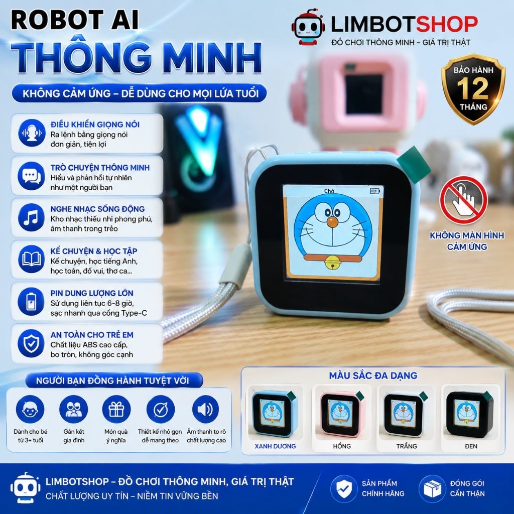 Robot Ai thông minh tiếng Việt Mochi có 4G+Wifi