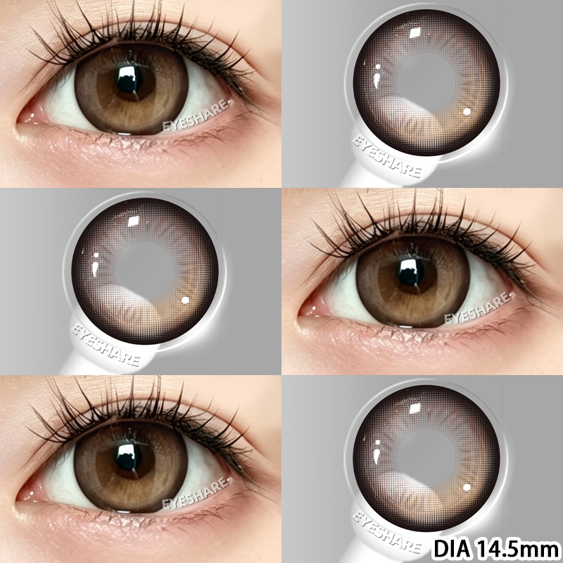 eyeshare 1 cặp GDANSK  kính áp tròng màu nâu series 14.5mm kính áp tròng tự nhiên dễ thương lens