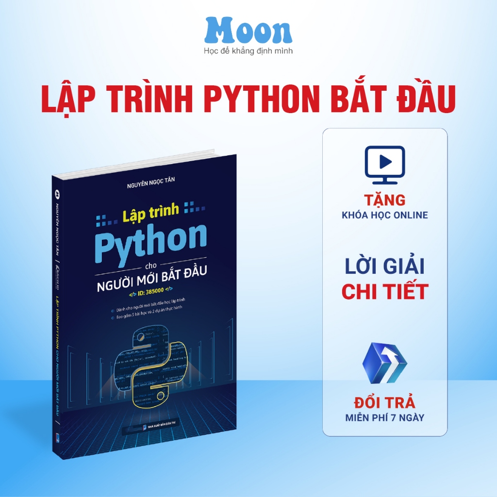 Sách lập trình Python cơ bản, cho người mới bắt đầu - Moonbook