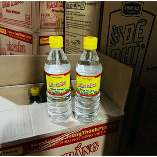 Thùng 24 chai dấm trắng Trung Thành nắp vàng 500ml