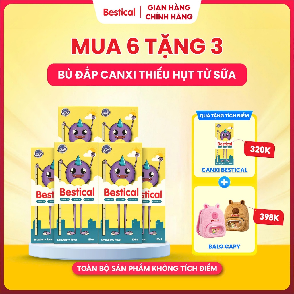 [DEAL HOT] - Combo 6 Canxi Bestical (Không tích điểm) - Tặng 1 Bestical