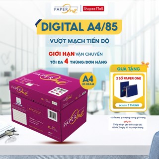 Thùng 5 ream giấy in A4 PaperOne Digital 85 gsm - Giấy in định lượng cao cho máy in laser, in phun