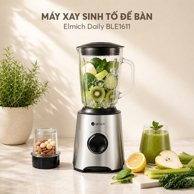 Máy xay sinh tố để bàn Daily Elmich BLE1611 dung tích 1500ml
