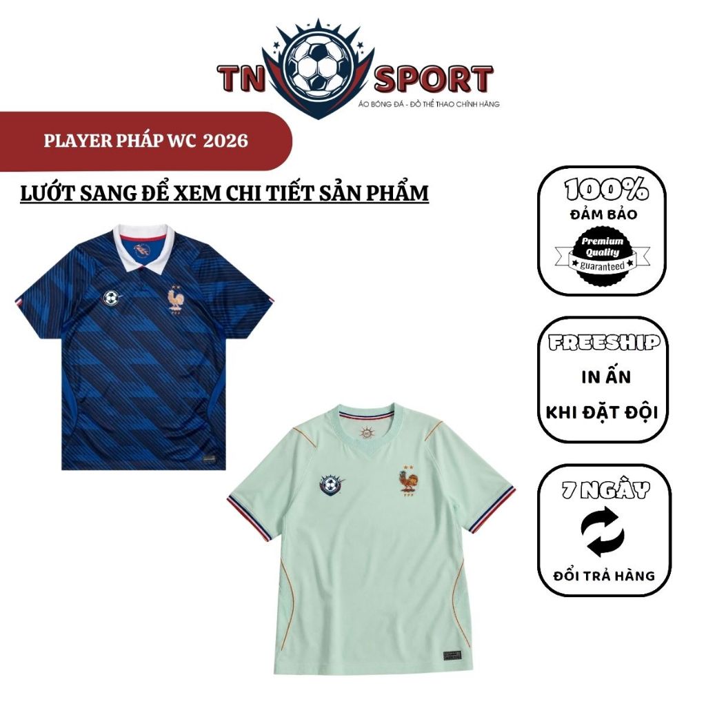 [PLAYER - ÁO LẺ ] Áo Player Pháp 2026 bản chuẩn vải player dệt kim thoáng khí form Slimfit