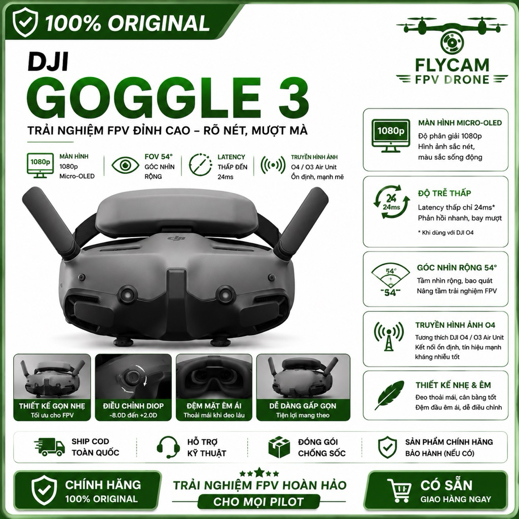 Kính fpv DJI Goggles 3  - dji G3 chuẩn hãng
