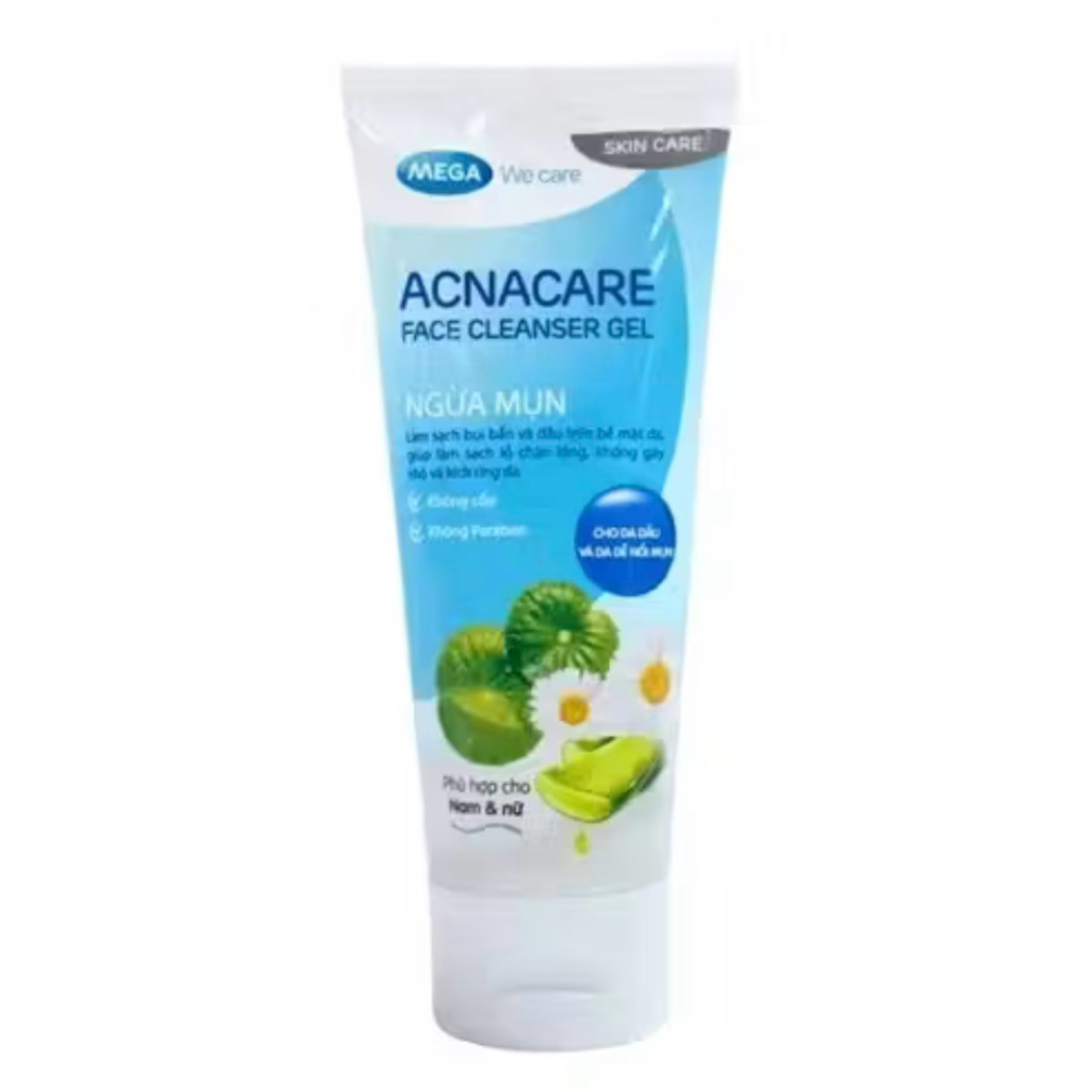 Gel rửa mặt dịu nhẹ làm sạch da dầu và da dễ nổi mụn – Acnacare Face Cleanser Gel – Tuýp 75g