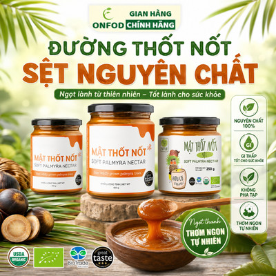 Đường thốt nốt an giang sệt ONFOD nguyên chất ăn kiêng giảm cân nấu sữa hạt healthy eat clean 1kg