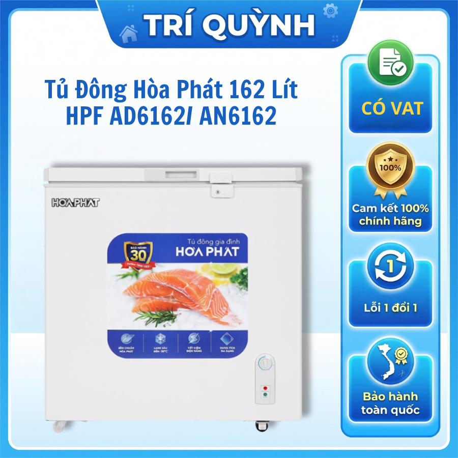 Tủ Đông Hòa Phát 162 Lít HPF AD6162/ AN6162 Bảo Hành 24 Tháng Toàn Quốc
