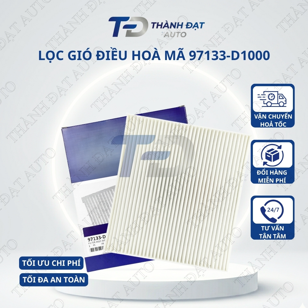 Lọc gió điều hòa, máy lạnh Accent (18-22), Tucson (16-21), Sonet, Kona 97133D1000 / 97133D3000 (9713