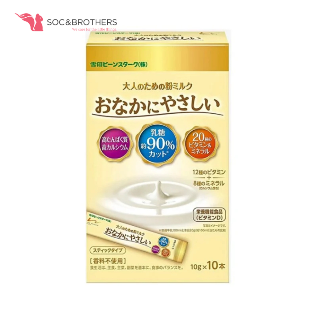 TPBS: Sữa dinh dưỡng BeanStalk dành cho người lớn Onaka ni Yasashi hộp 100g*10 gói
