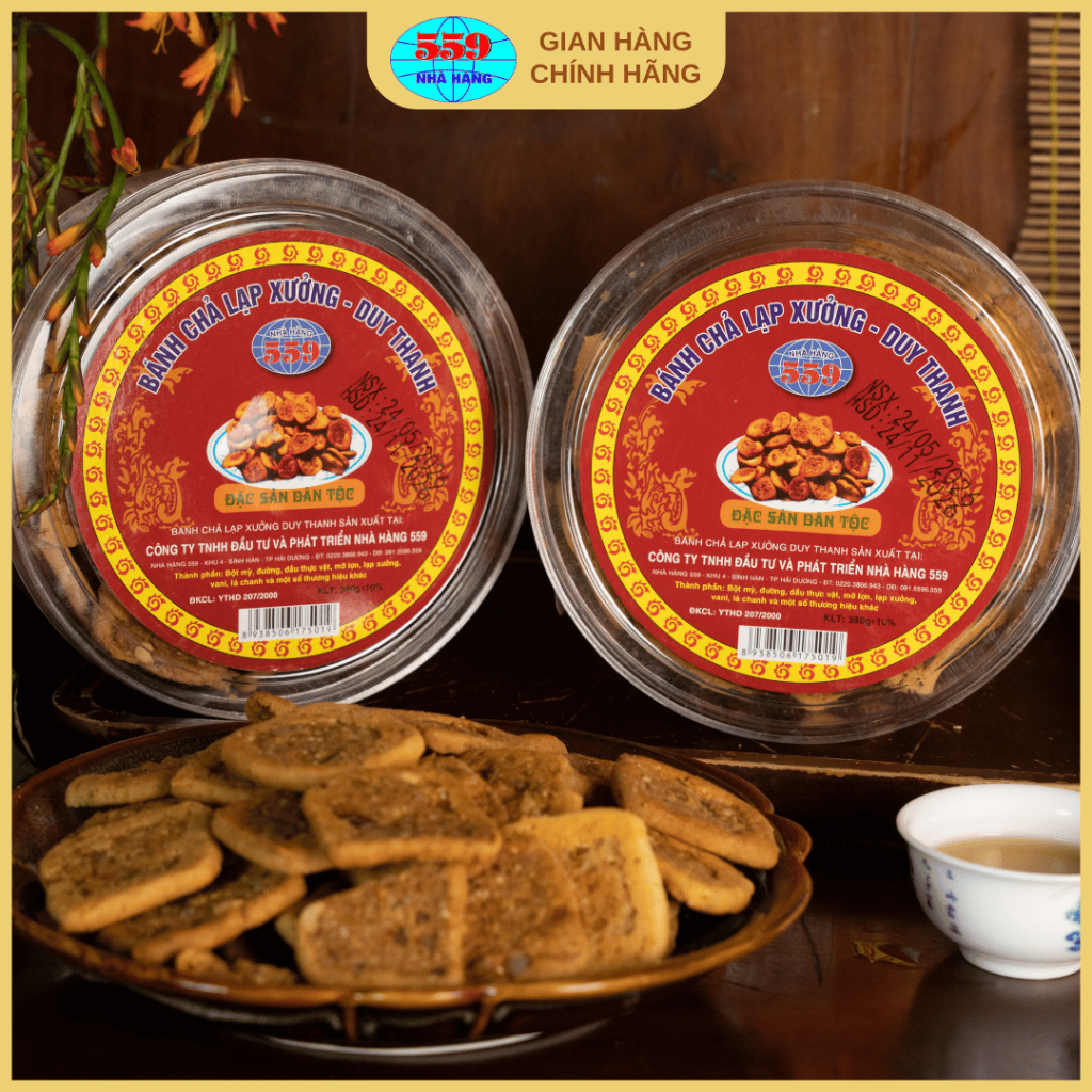 Bánh Chả Hộp Thấp 350g Đặc Sản Hải Dương 559 - Chuẩn Hương Vị Cổ Truyền