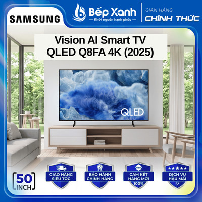 [CHÍNH HÃNG] Smart Tivi 50Inch Samsung QA50Q8FAAKXXV - QLED Q8FA 4K Vision AI Smart TV