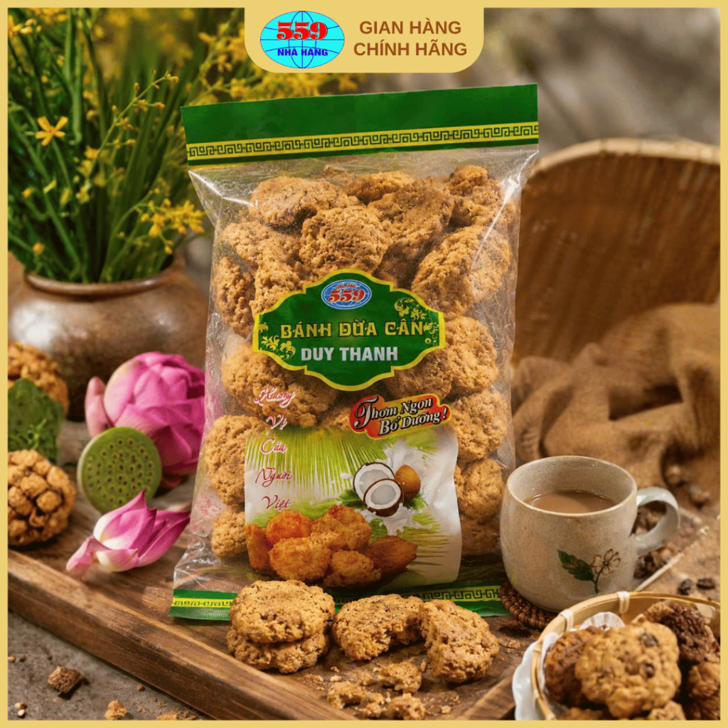 Bánh Dừa Cân 1 Túi 300g Thơm Ngon. Béo Bùi - Chuẩn Đặc Sản Hải Dương 559