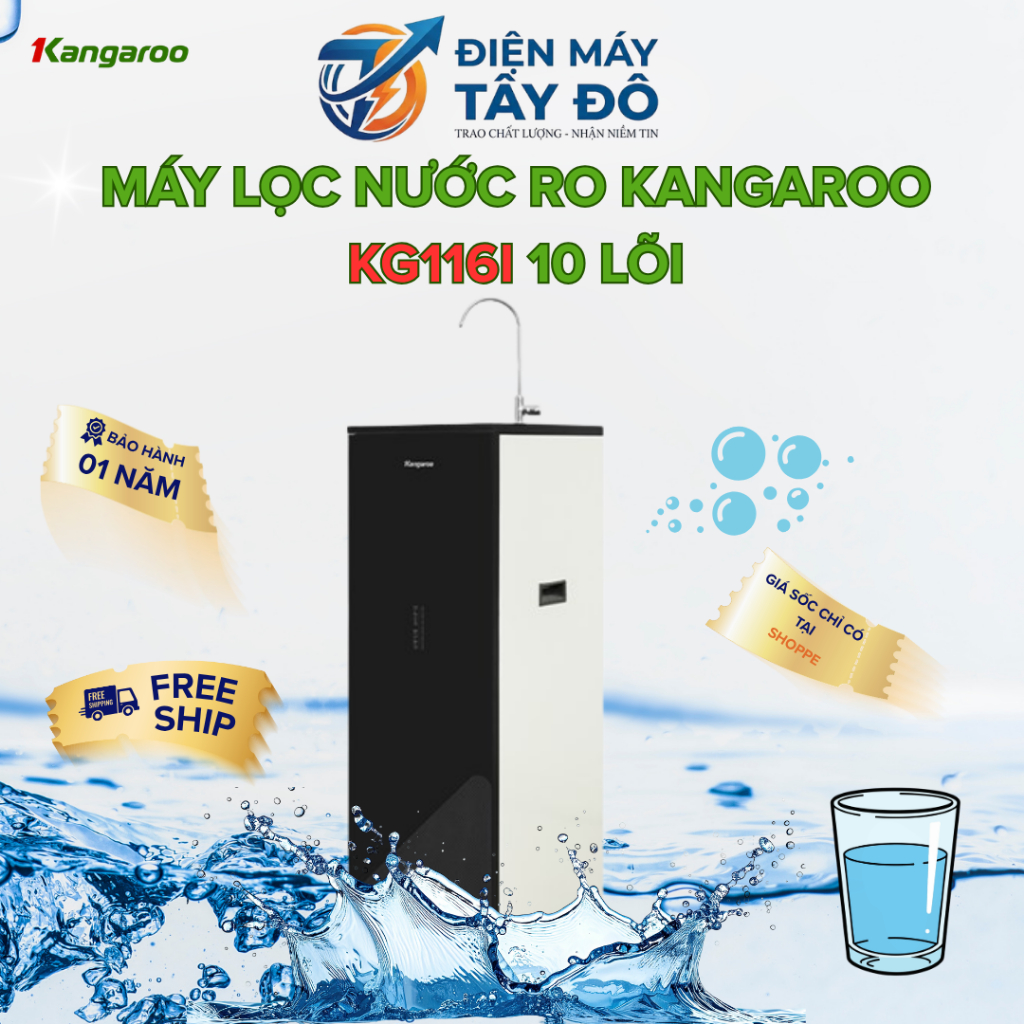 Máy lọc nước Kangaroo KG116i - 10 Lõi lọc