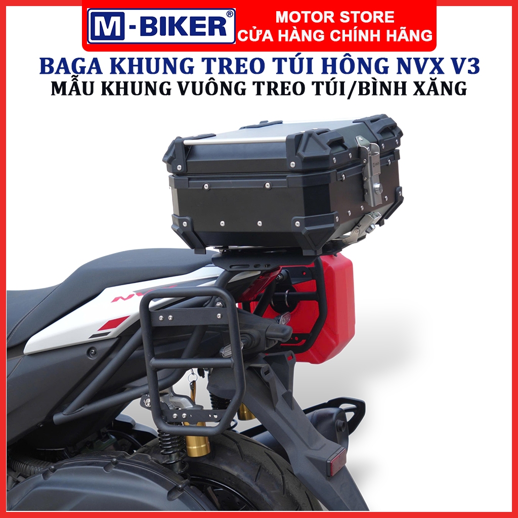 Baga NVX V3, Baga sau Yamaha NVX V3 gắn khung treo túi, bình nhiên liệu hông | M-Biker