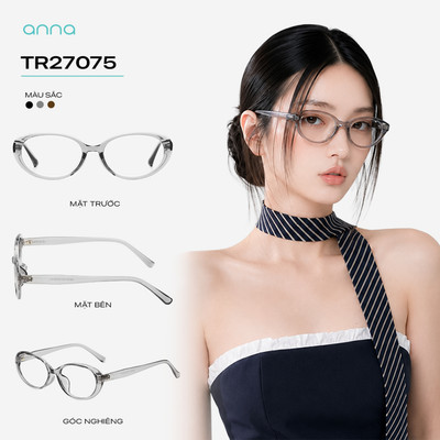 Kính mắt thời trang nữ ANNA chất liệu nhựa dẻo dáng mắt mèo cá tính trendy OL 27075