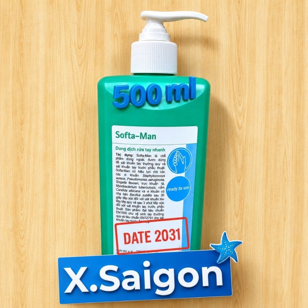 Dung dịch Rửa tay nhanh SOFTA MAN, BBraun, chai 500 ml.