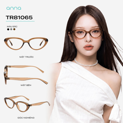 Kính mắt thời trang nữ ANNA chất liệu nhựa dáng mắt mèo cá tính trendy OL 81065