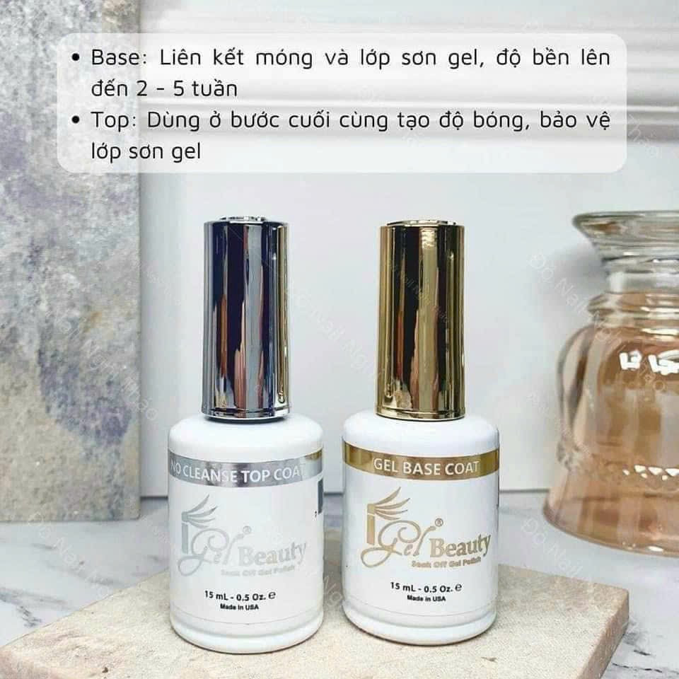 cặp base top igel chính hãng, base top igel  làm nail