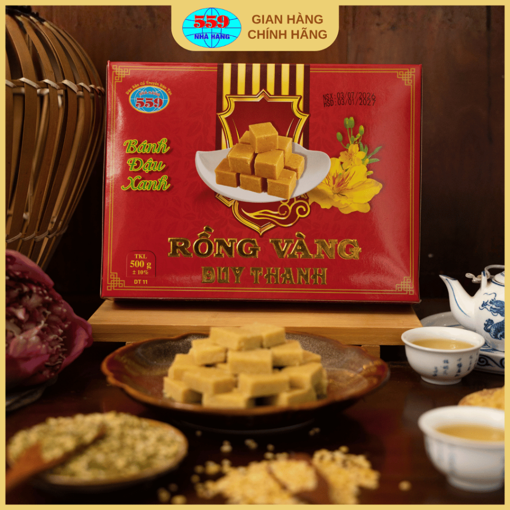 Bánh Đậu Xanh DT11 500g Chuẩn Đặc Sản Hải Dương 559 Chính Hiệu. Thơm Ngon