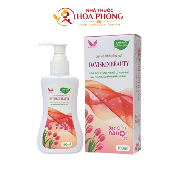 [MUA 3 TẶNG 1] Dung dịch vệ sinh Nano Bạc Daviskin - hương hoa hồng - ngừa viem nam, cân bằng PH