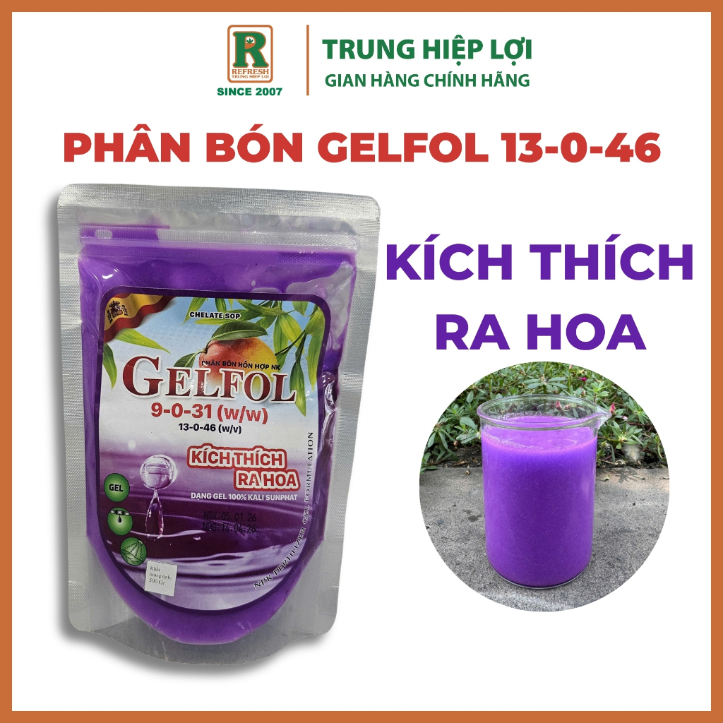 Phân bón dạng GEL 13-0-46 siêu đậm đặc nhập Tây Ban Nha Trung Hiệp Lợi