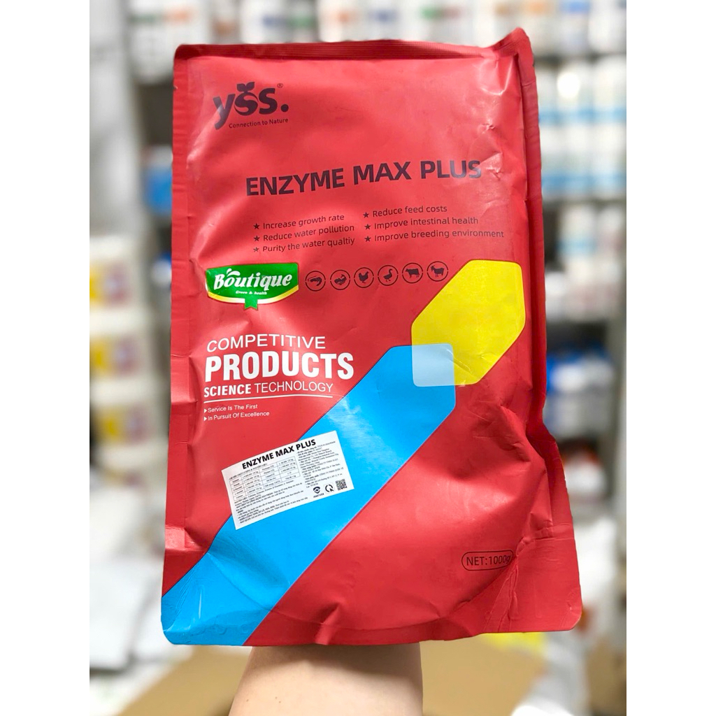 Enzyme Max Plus - enzyme tổng hợp đậm đặc giúp tiêu hóa tốt, hấp thu nhanh (Gói 1Kg) Mua 5 tặng 1