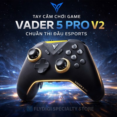 [Chính Hãng] [BH12T] Flydigi Vader 5 Pro V2, Tay cầm chơi game Chuẩn Thi Đấu Esports, Bản Quốc Tế, 8 Macro+Trigger Lock