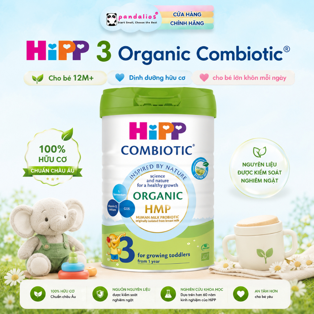 Sữa Công Thức HiPP 3 Organic Combiotic 800g – Sữa Bò Hữu Cơ Chính Hãng - Date 05/2026