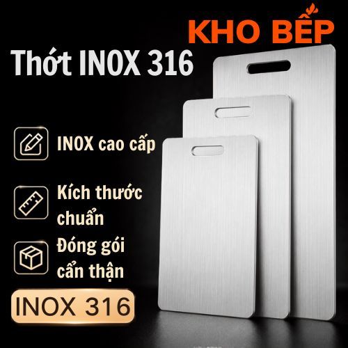 Thớt Inox 316 - Thớt Kháng Thép không gỉ cấp thực phẩm Cấp Chống Nẩm Mốc, Chống nấm mốc