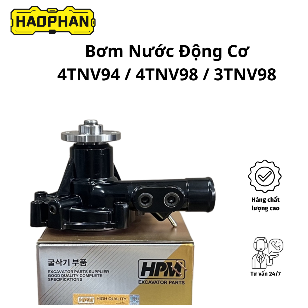 Bơm Nước Động Cơ 4TNV94 / 4TNV98 / 3TNV98 – 129907-42000 hàng HPM