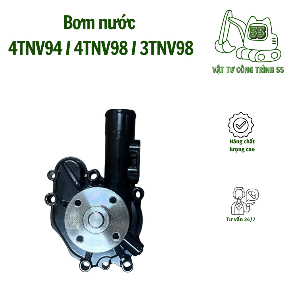 Bơm Nước Động Cơ Yanmar 4TNV94 / 4TNV98 / 3TNV98 – Mã 129907-42000 - Vật tư công trình 55