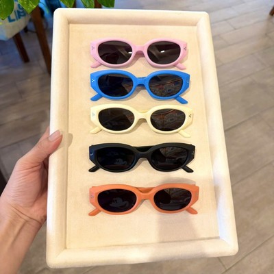 Kính mát trẻ em thời trang JunSecret gọng nhựa dẻo form ôm mặt, tròng chống UV dành cho bé JS2036DEN