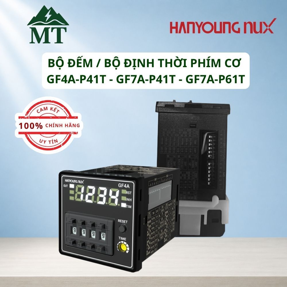 Bộ đếm / bộ định thời Phím cơ GF4A-P41T - GF7A-P41T - GF7A-P61T hãng Hanyoung