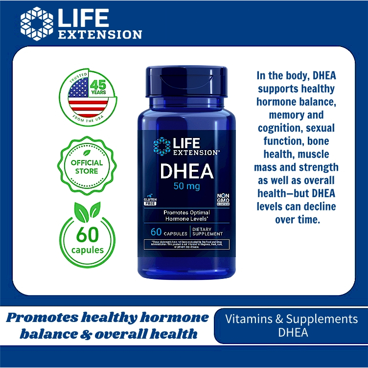 Life Extension DHEA 50mg 60 Viên Nang