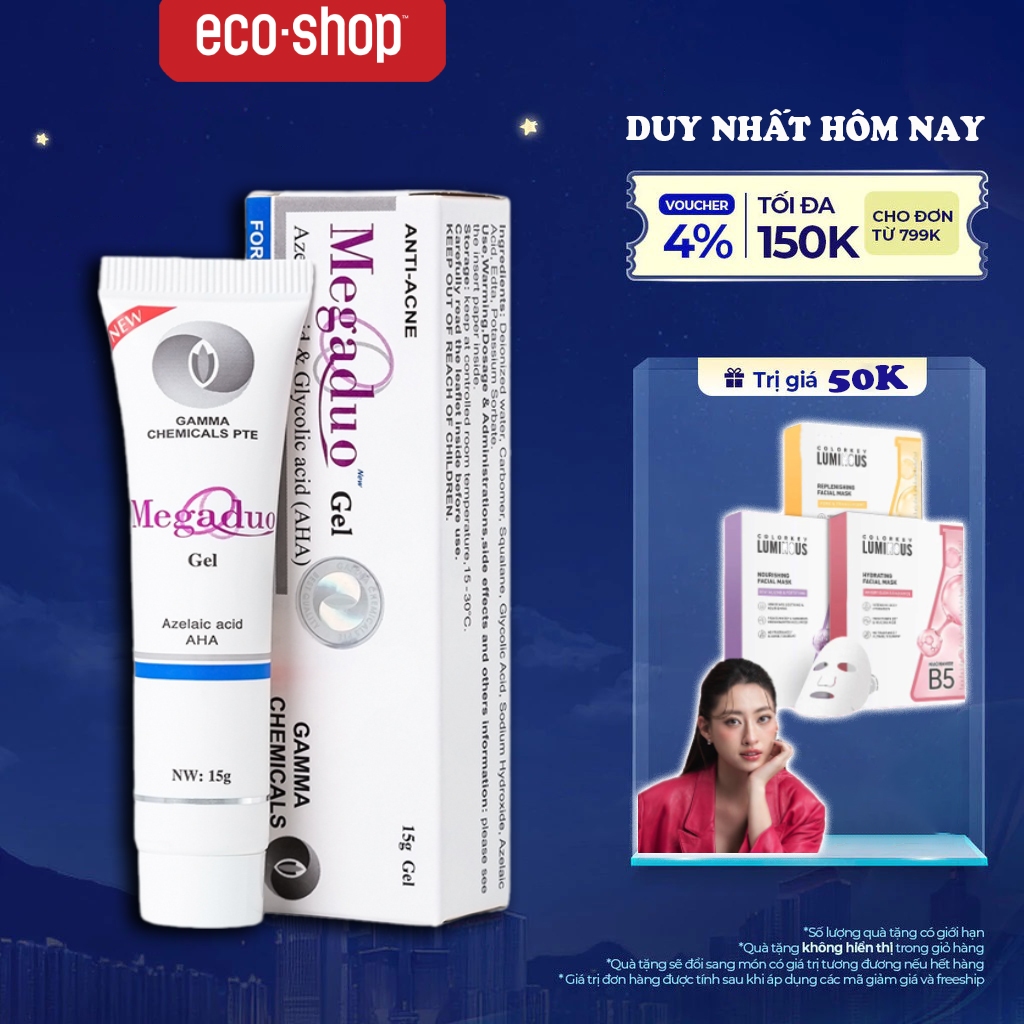 Megaduo Gel Plus Gamma 15g-30g Gel Mụn Hiệu Quả Nhanh Giảm Sưng Viêm Chỉ Sau 24h