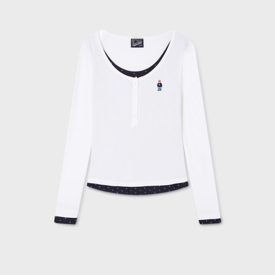 Áo Thun Kiểu Nữ WHO.A.U Steve Layered Henryneck T-shirt[B]_WHLAGB854F