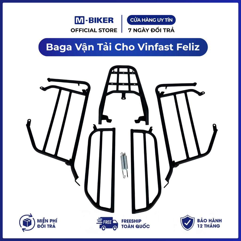 Baga Vận Tải Vinfast Feliz, baga chở hàng feliz | M-Biker