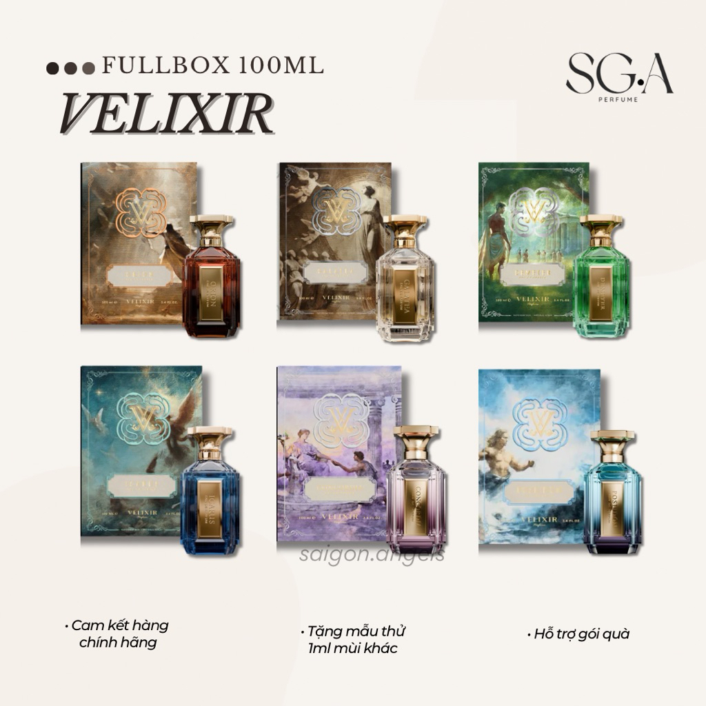 Nước hoa Velixir 100ml • Demeter, Icarus, Morpheus, Poseidon, Concordia,…
