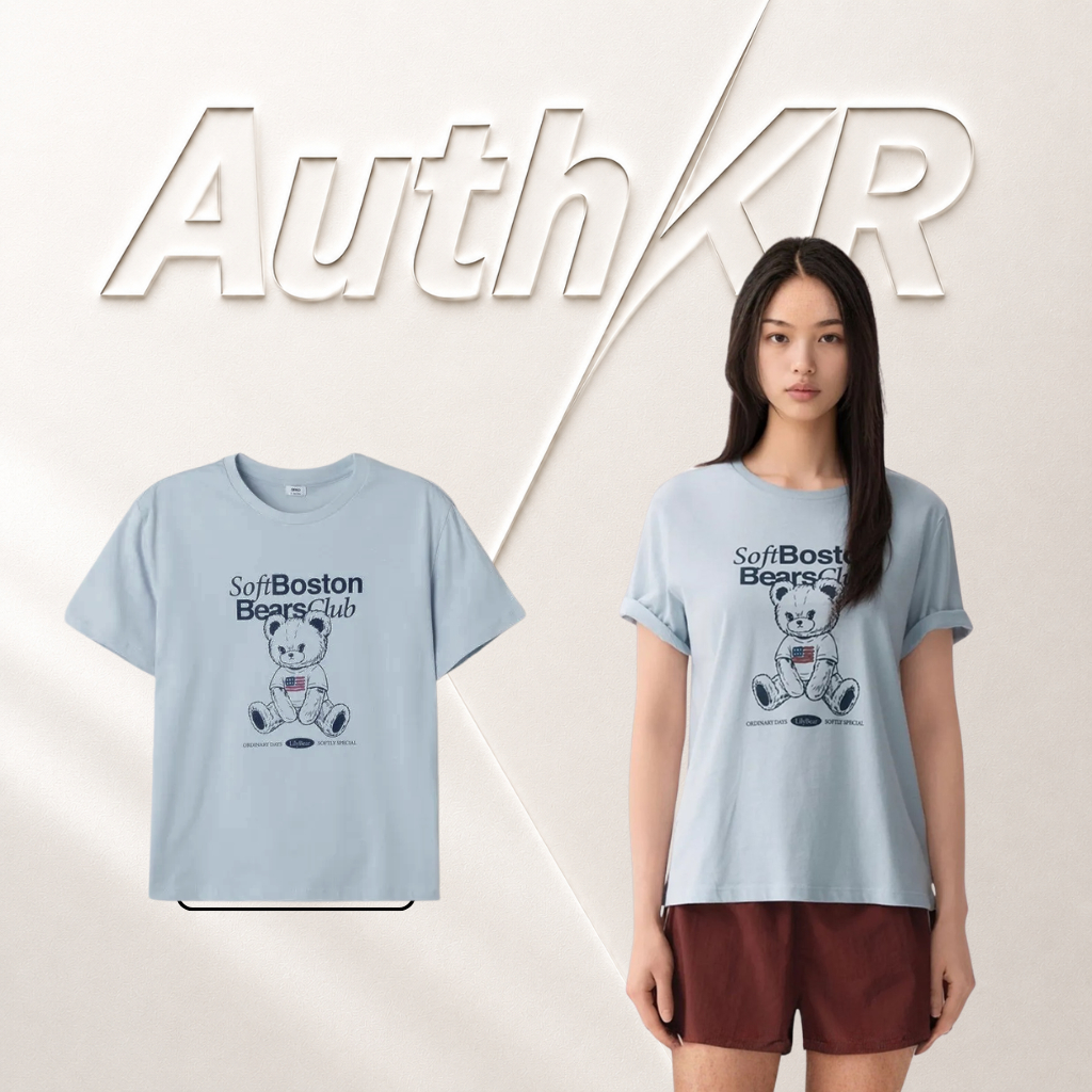 [Auth] Áo phông Spao Korea Boston Bear Club