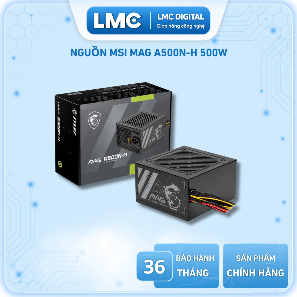 Nguồn MSI MAG A500N-H 500W ( 230v, Active PFC)