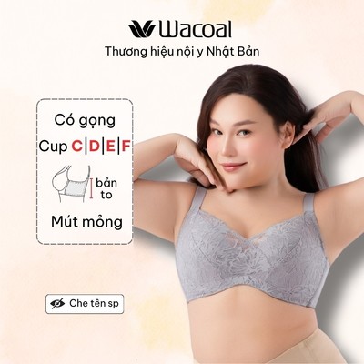 Áo lót nữ Wacoal IHB6507 full cup có gọng nâng ôm cố định, giảm áp lực lên vai